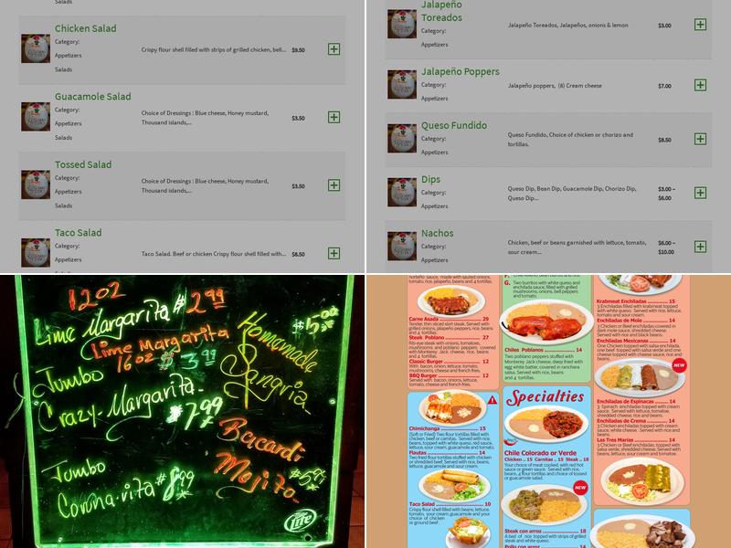 El Nopal Mount Washington Menu