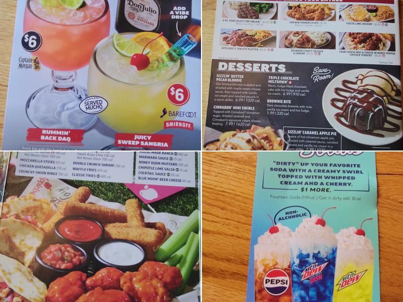 Applebee's Grill + Bar Menu