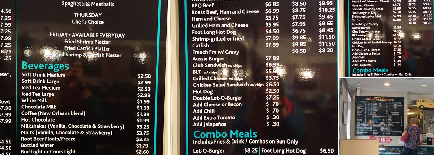 Frostop Clearview Menu