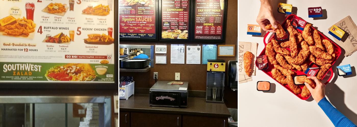Zaxby's Chicken Fingers & Buffalo Wings Menu