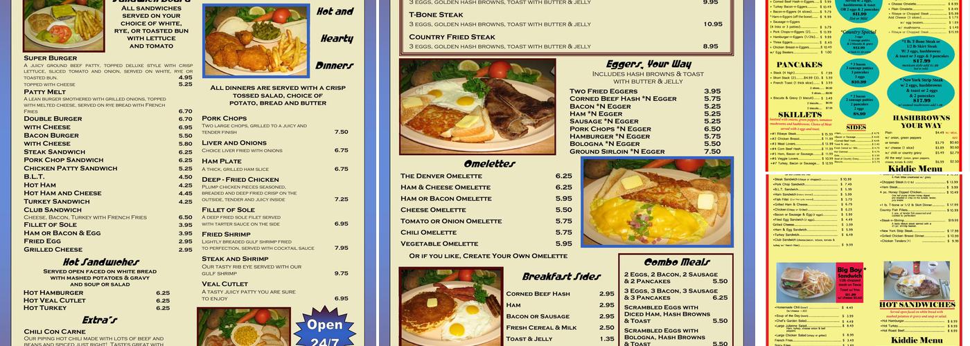 Steak & Egger Menu