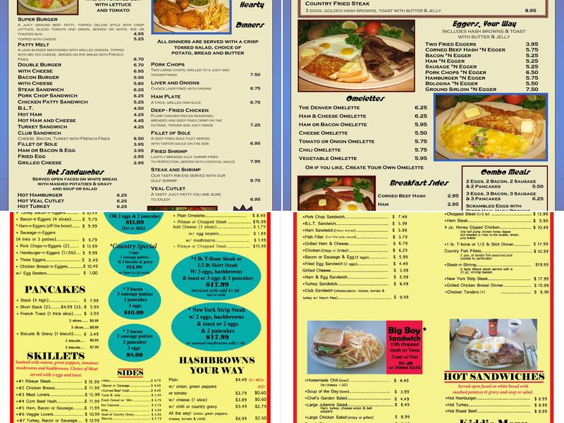 Steak & Egger Menu