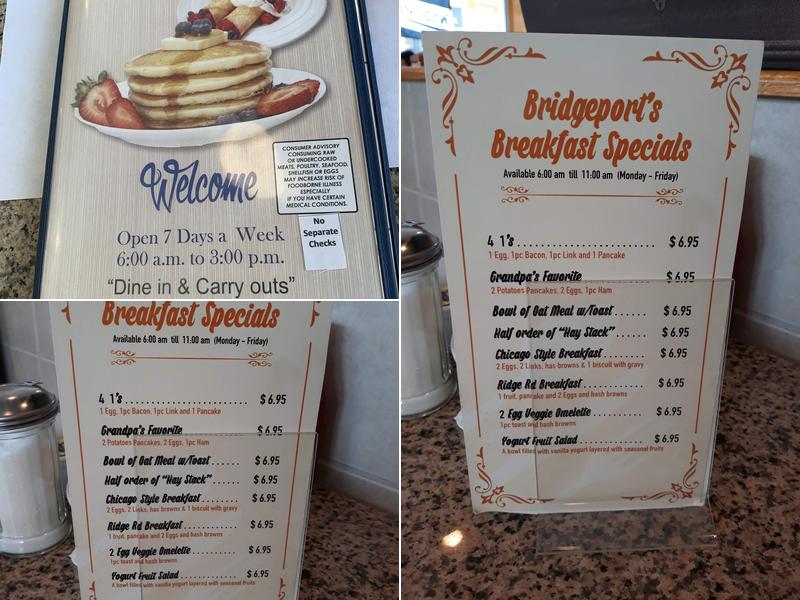 Bridgeport Restaurant Menu