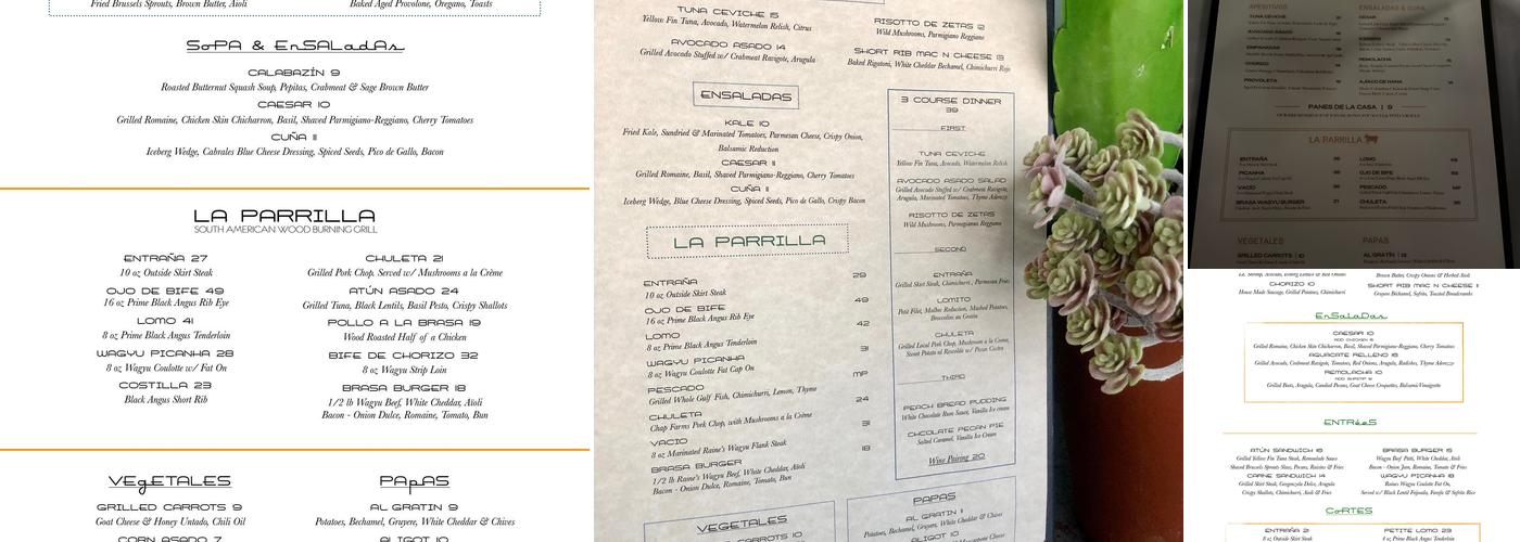 Brasa Churrasqueria Menu