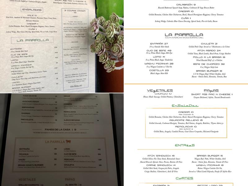 Brasa Churrasqueria Menu