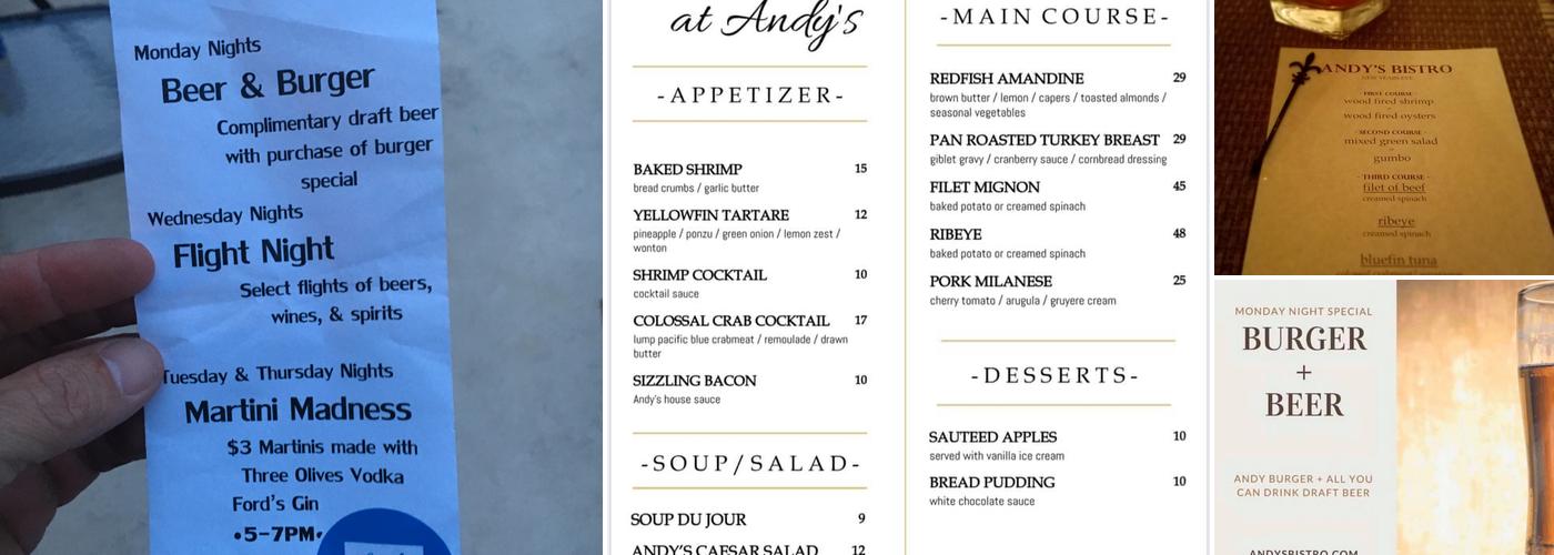 Three B's Burger & Wine Bar Menu
