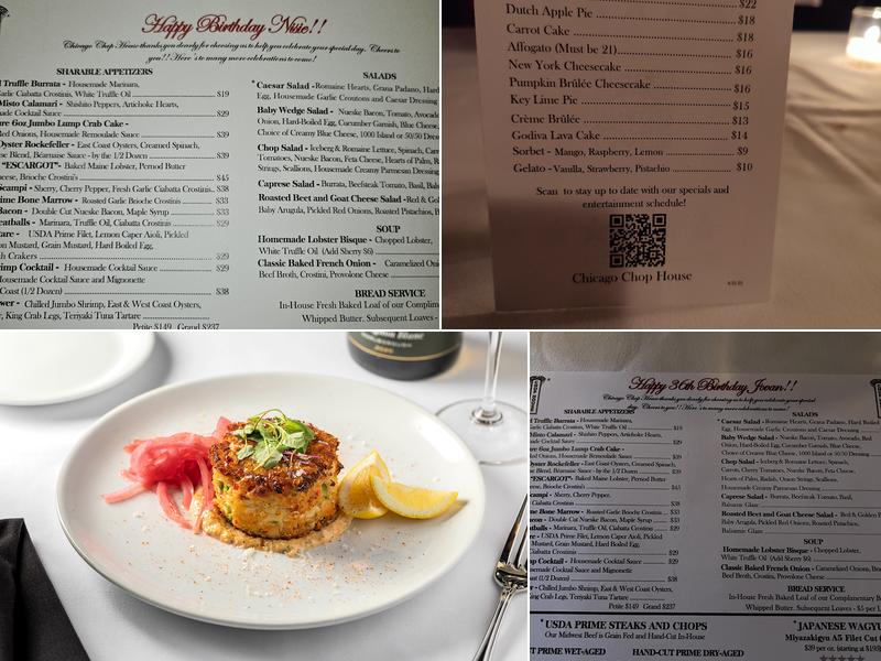 Chicago Chop House Menu