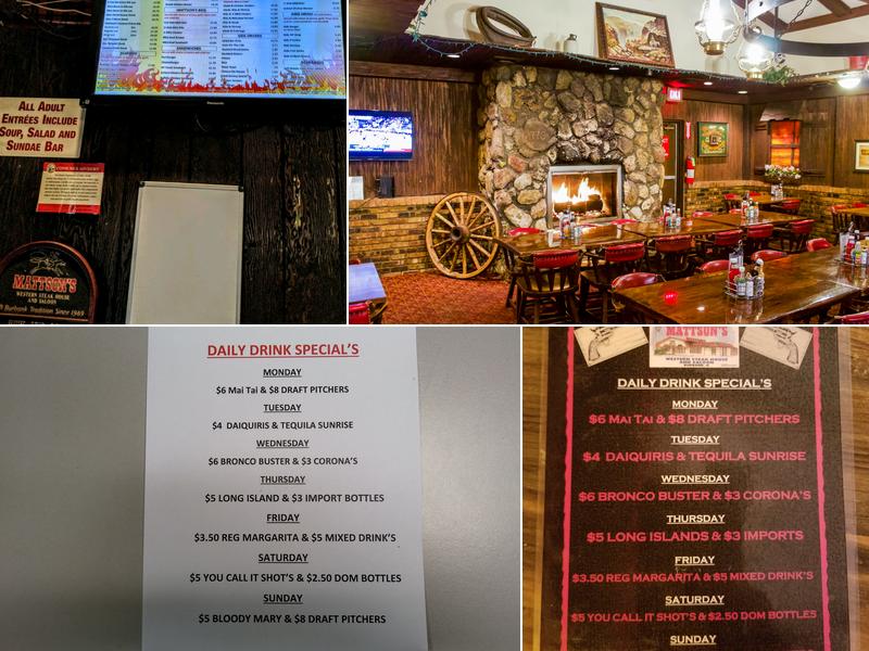 Mattson's Steak House Menu