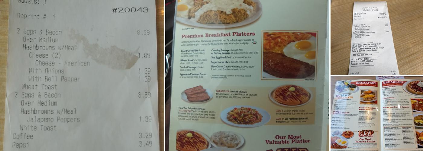 Huddle House Menu