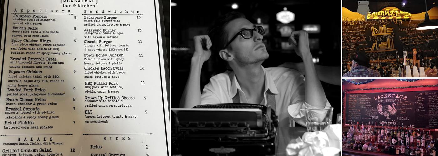 Backspace Bar & Kitchen Menu