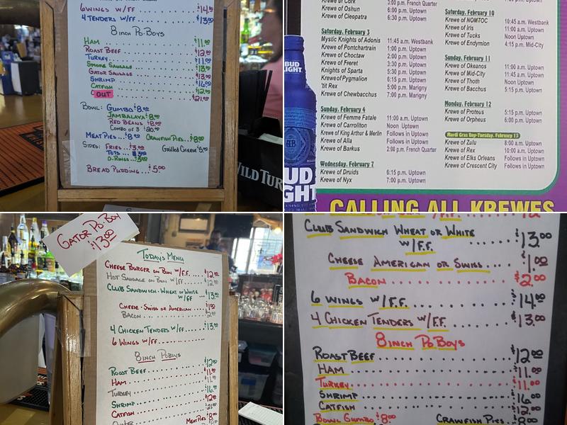 Corporation Bar & Grill Menu