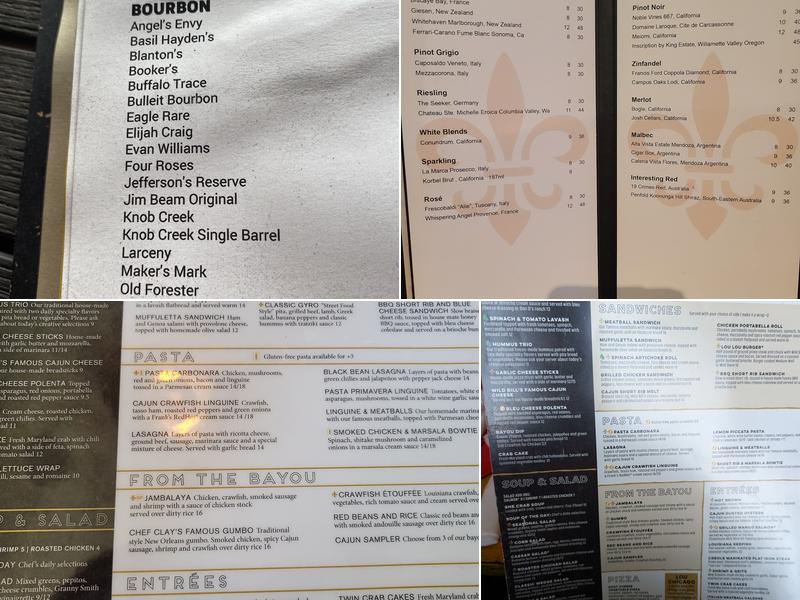 Lou Lou Food & Drink Menu