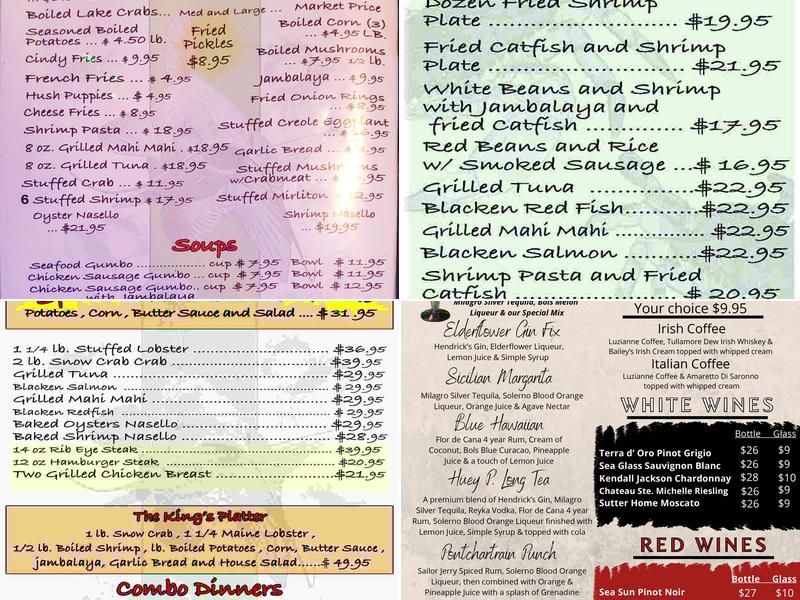 Jaeger's Seafood and Oyster House Menu