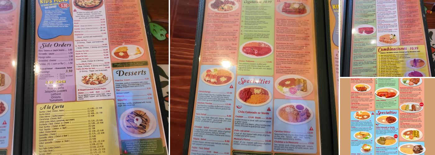 El Nopal Menu