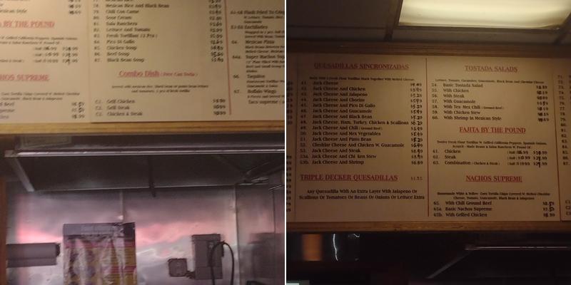 Fresco Tortilleria Menu