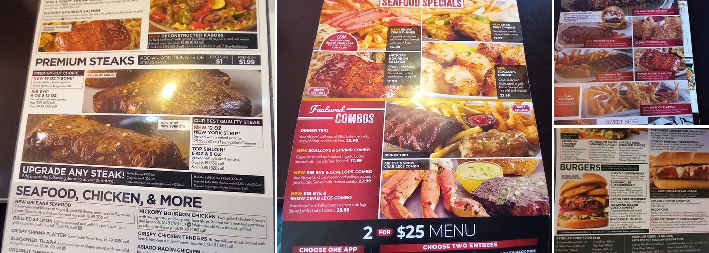 Ruby Tuesday Menu