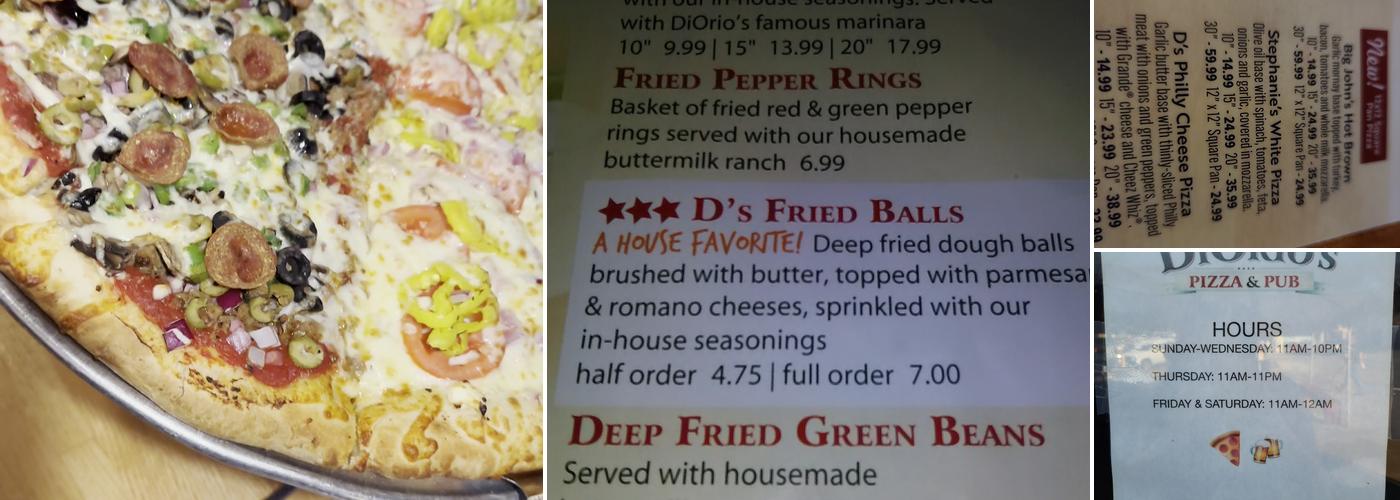 DiOrio's Pizza & Pub Menu