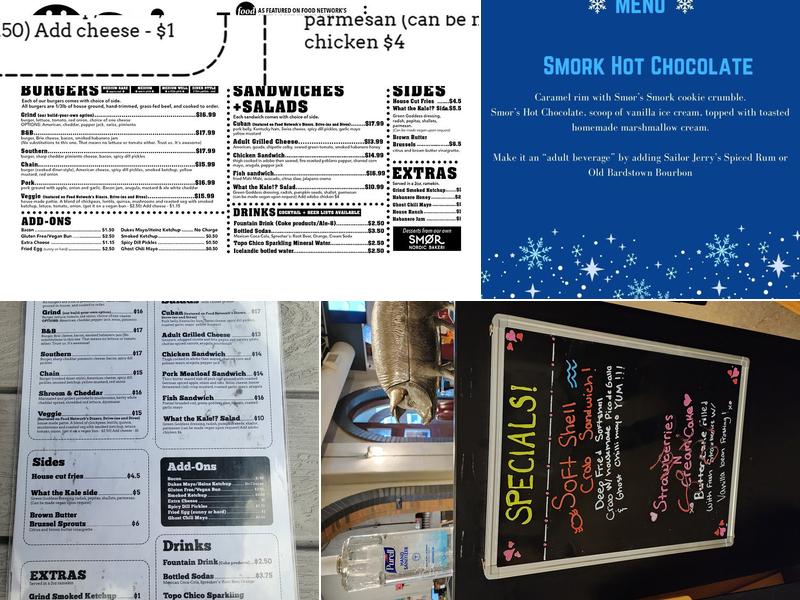 Grind Burger Kitchen Menu