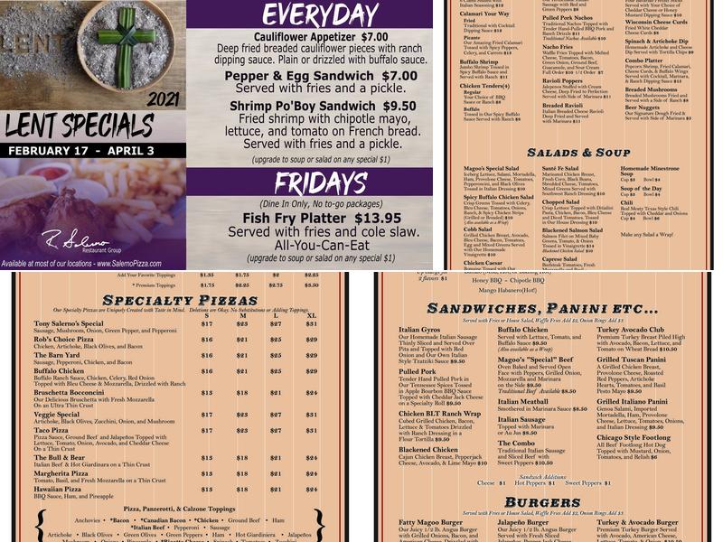 Fatty Magoo's Bar & Eatery Menu
