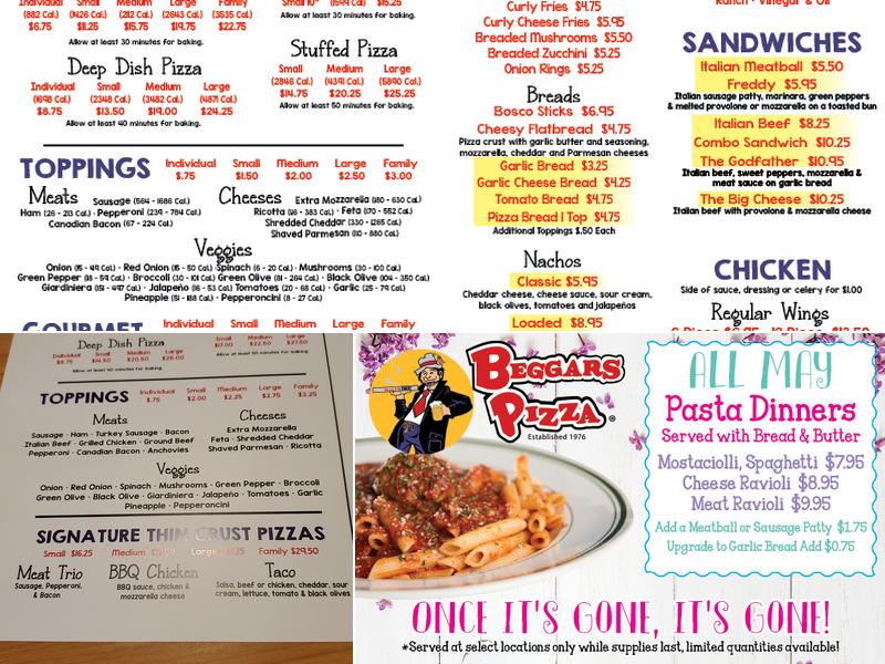 Beggars Pizza - Bolingbrook Menu