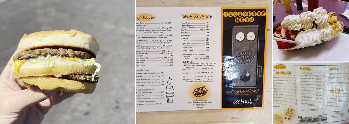 Dizzy Whizz Drive-In Menu