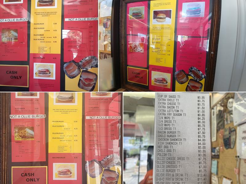 Ollie's Trolley Menu