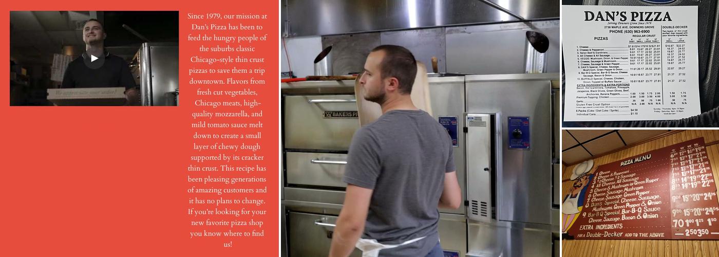Dan's Pizza Menu