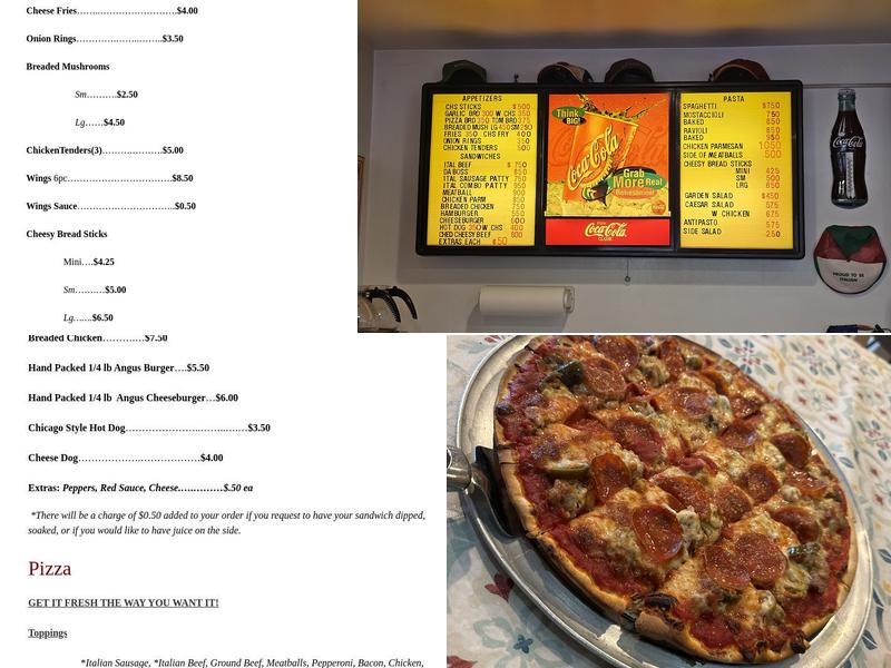 Pizzeria At the Point Menu