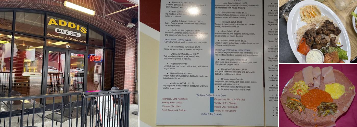 Addis Grill Mediterranean and Ethiopian Cuisine Menu