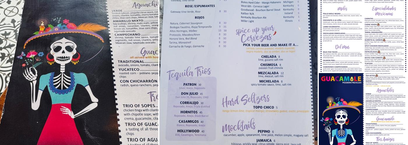 Guaca Mole Modern Mexican Menu