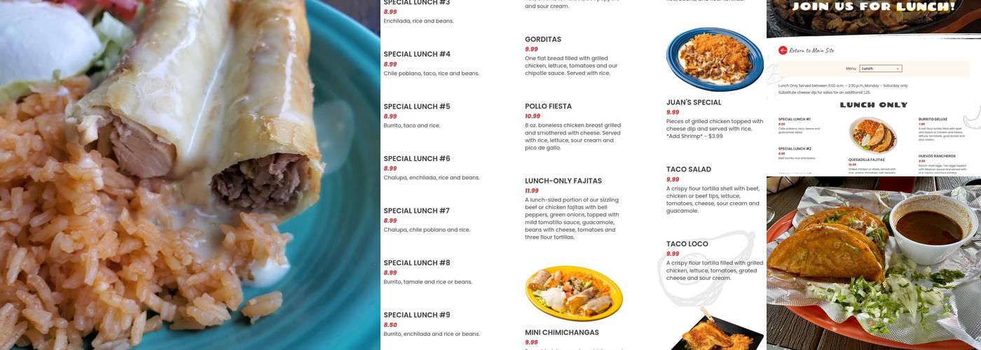 Fiesta Time Amigos Mexican Grill Menu