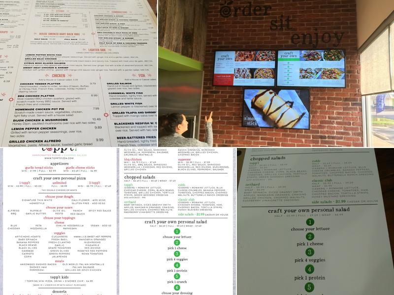 topp't Handcrafted Pizzas & Chopped Salads Menu