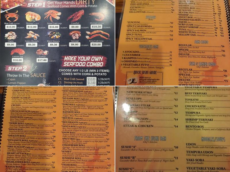 Kansai Japanese Steakhouse Menu