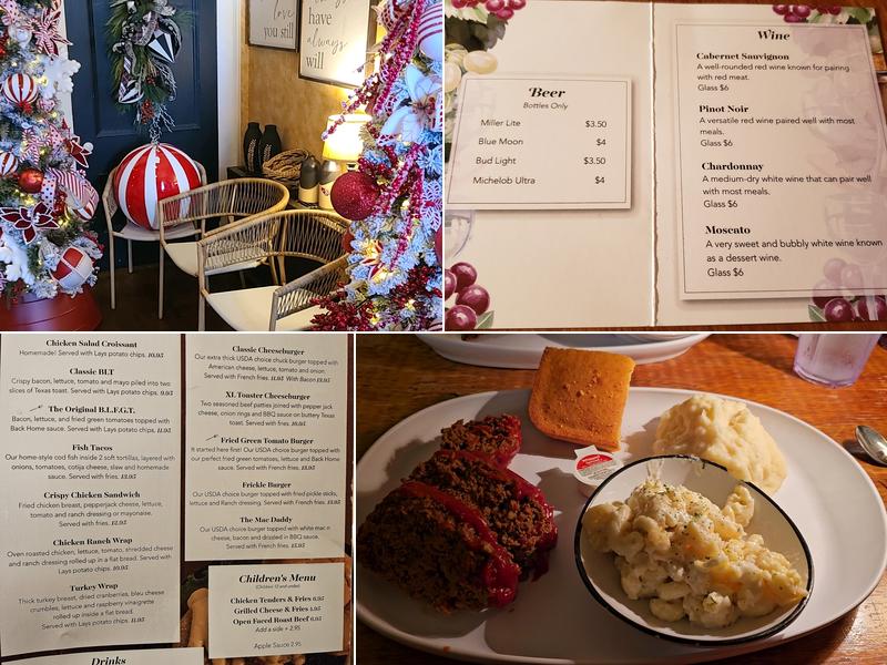 Back Home Restaurant Menu