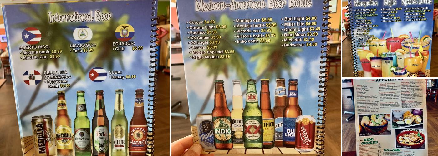 Mango's Mexican Restaurant Menu