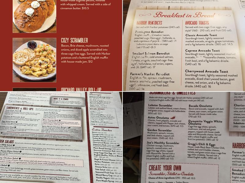 Egg Harbor Cafe Menu