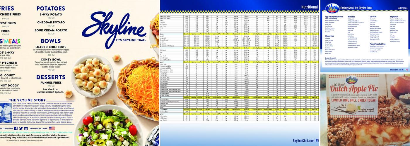 Skyline Chili Menu