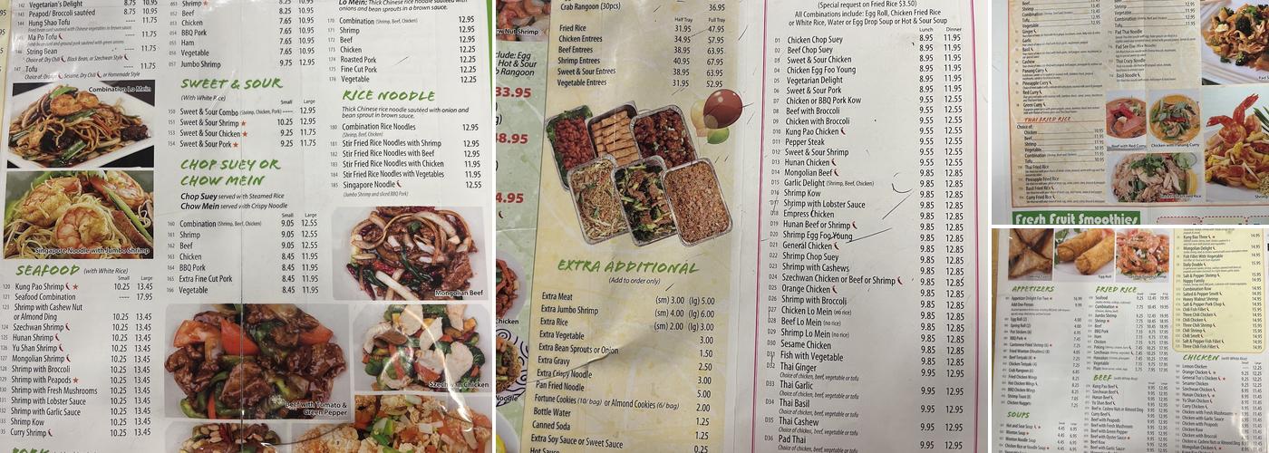 Darien Chop Suey Menu