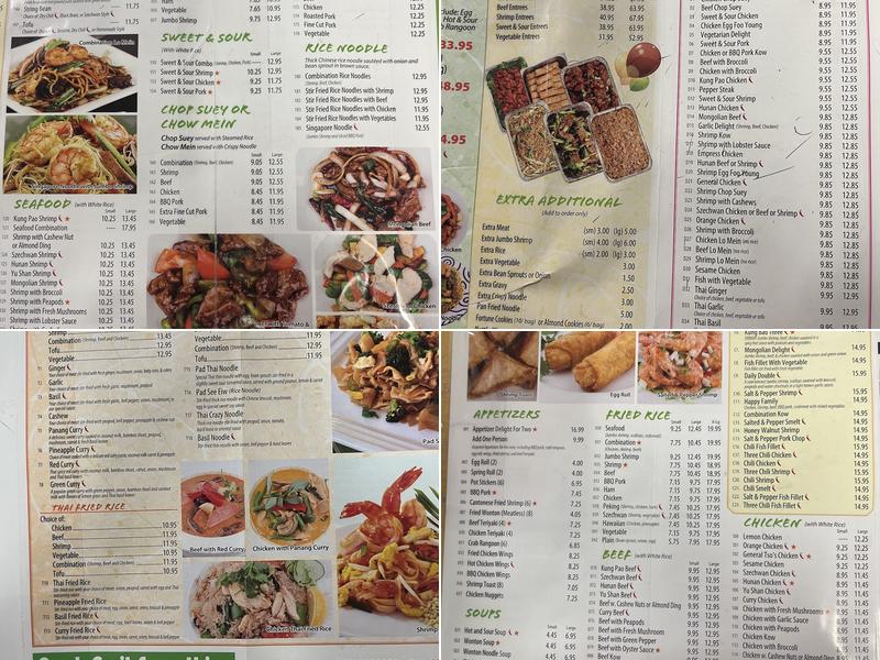 Darien Chop Suey Menu