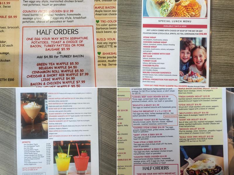 Chicago Waffles at Willowbrook Menu