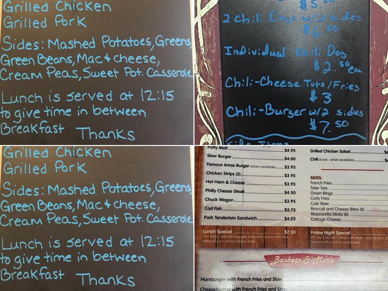 Burgin Depot Menu