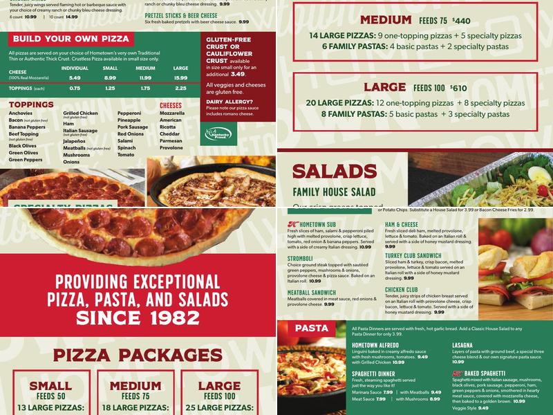 Hometown Pizza - Bardstown Menu