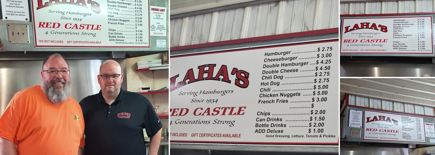 Laha's Red Castle Menu