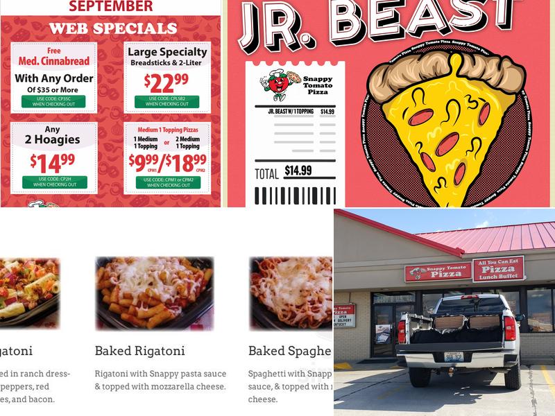 Snappy Tomato Pizza Menu