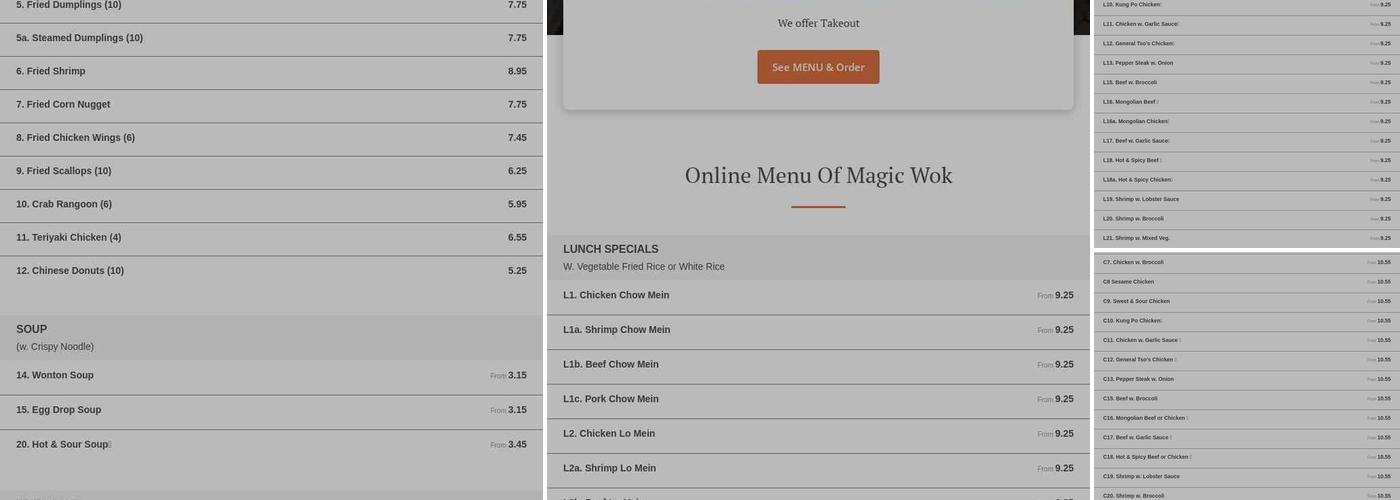 Magic Wok Menu