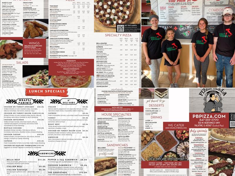 Pizza Bella Menu