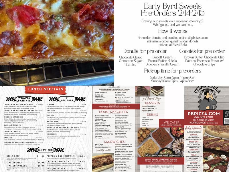 Pizza Bella Menu