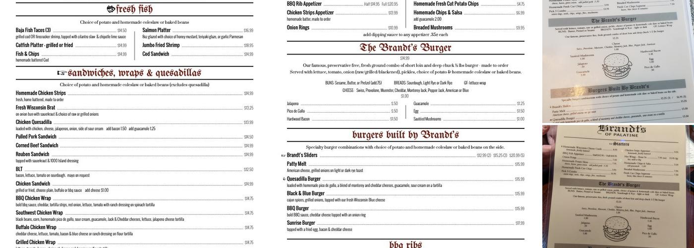 Brandt's of Palatine Menu