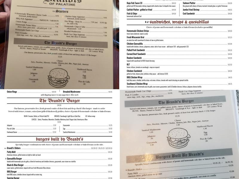 Brandt's of Palatine Menu