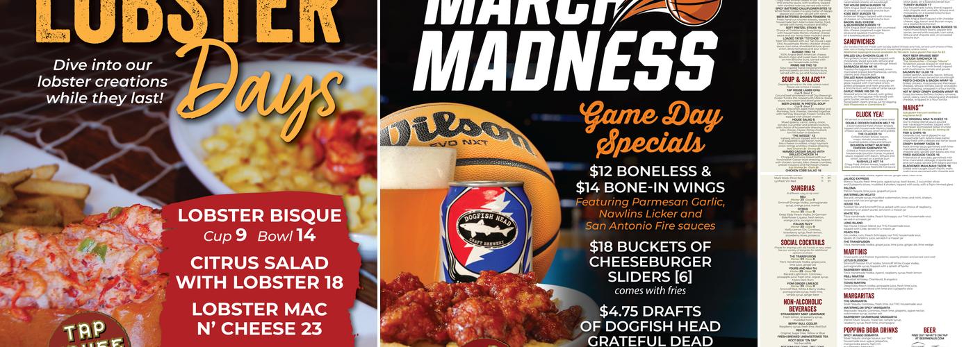 Tap House Grill Menu